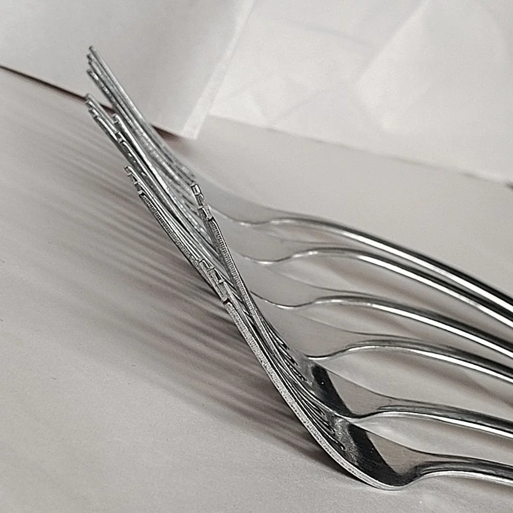 Walco Dinner Forks Stars & Stripes 6 Stainless Steel Forks Vintage Flatware